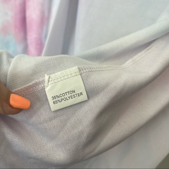 Boutique women’s Multicolor tie dye soft boho cardigan sweater size medium NWT - Picture 5 of 6